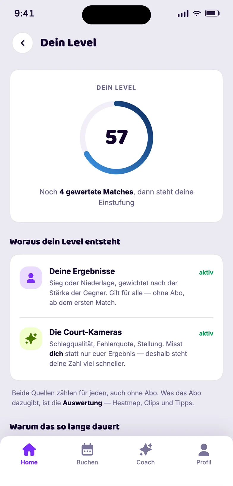 KI-Coach: Level-Entwicklung