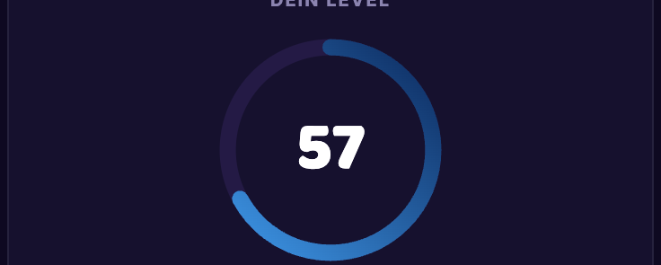 Dein Level in der App: 57